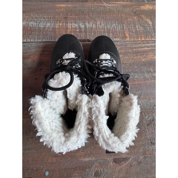 Bernardo Wiley rubber and faux fur boots women’s sz 9 black - Picture 7 of 7